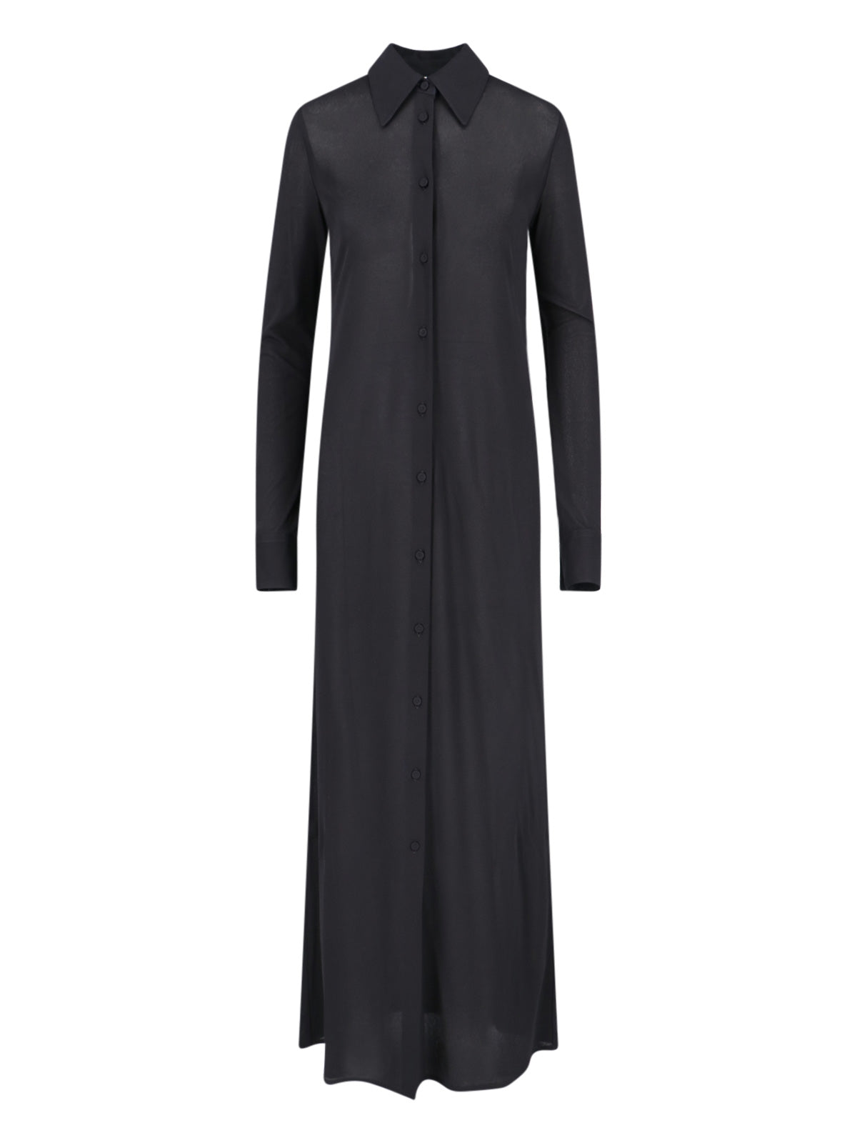 Silk Slip Dress with Refined Draping