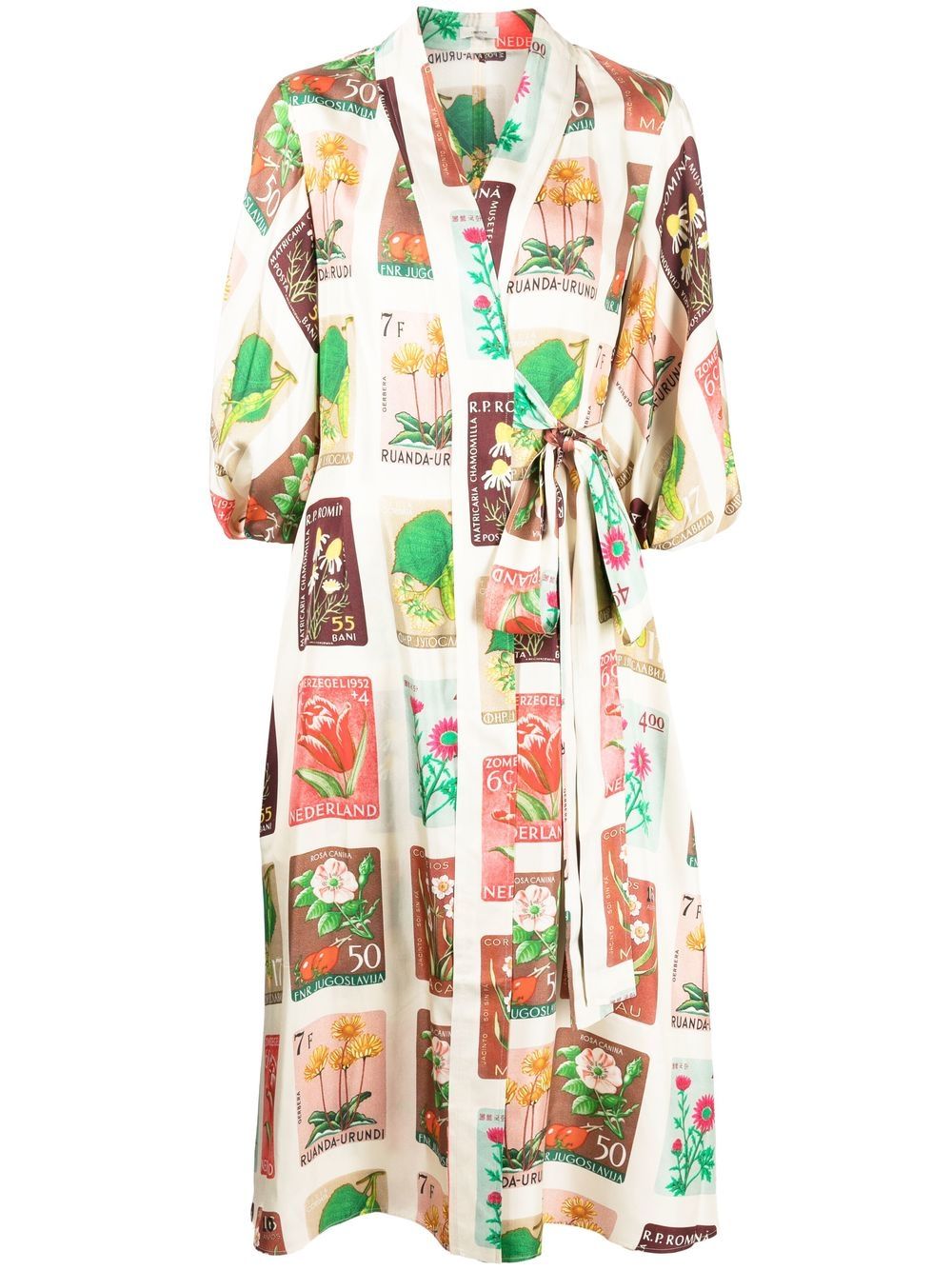 Floral-print wrap dress - Multicolour
