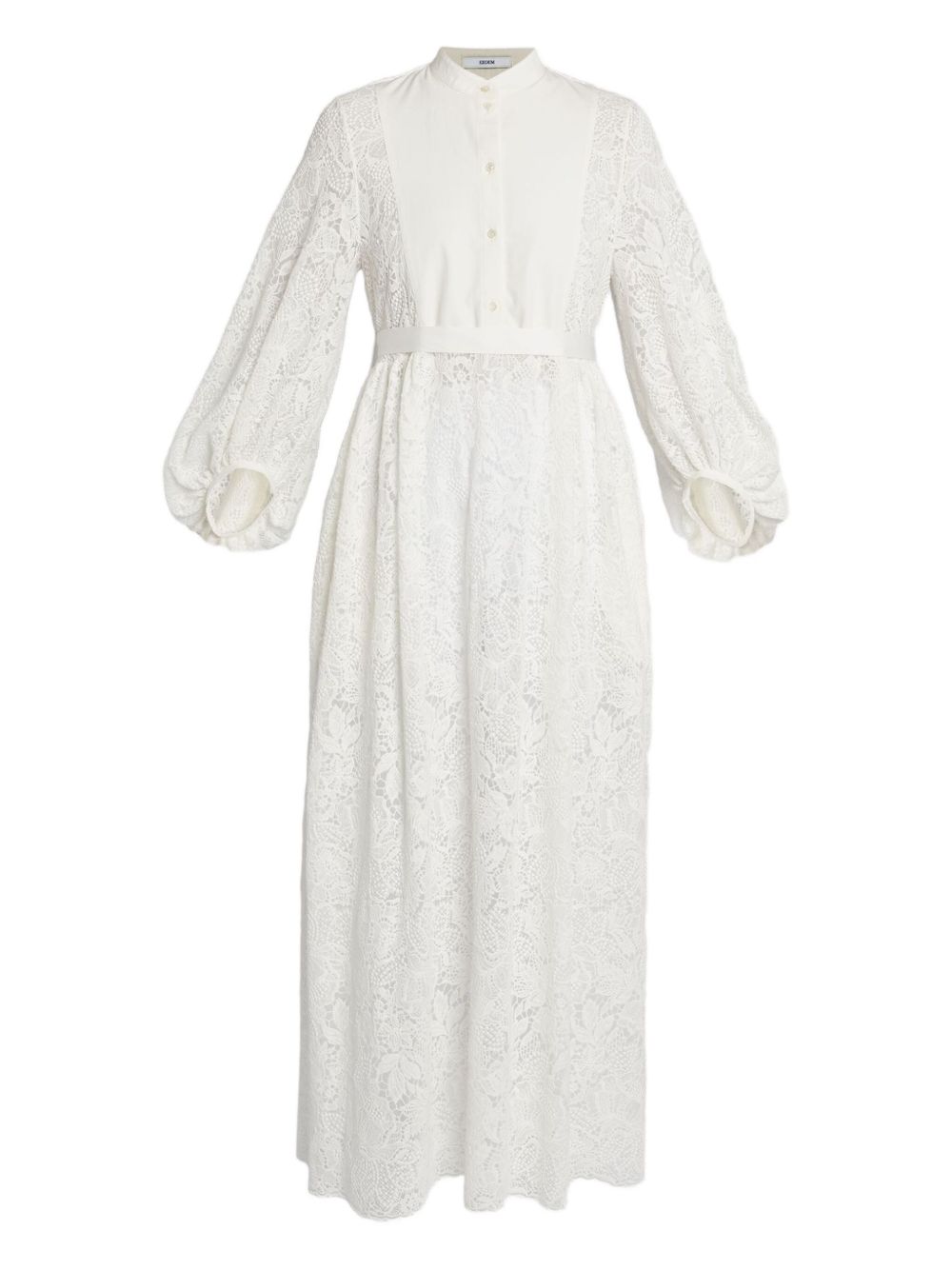 ERDEM long-sleeve belted midi dress - White