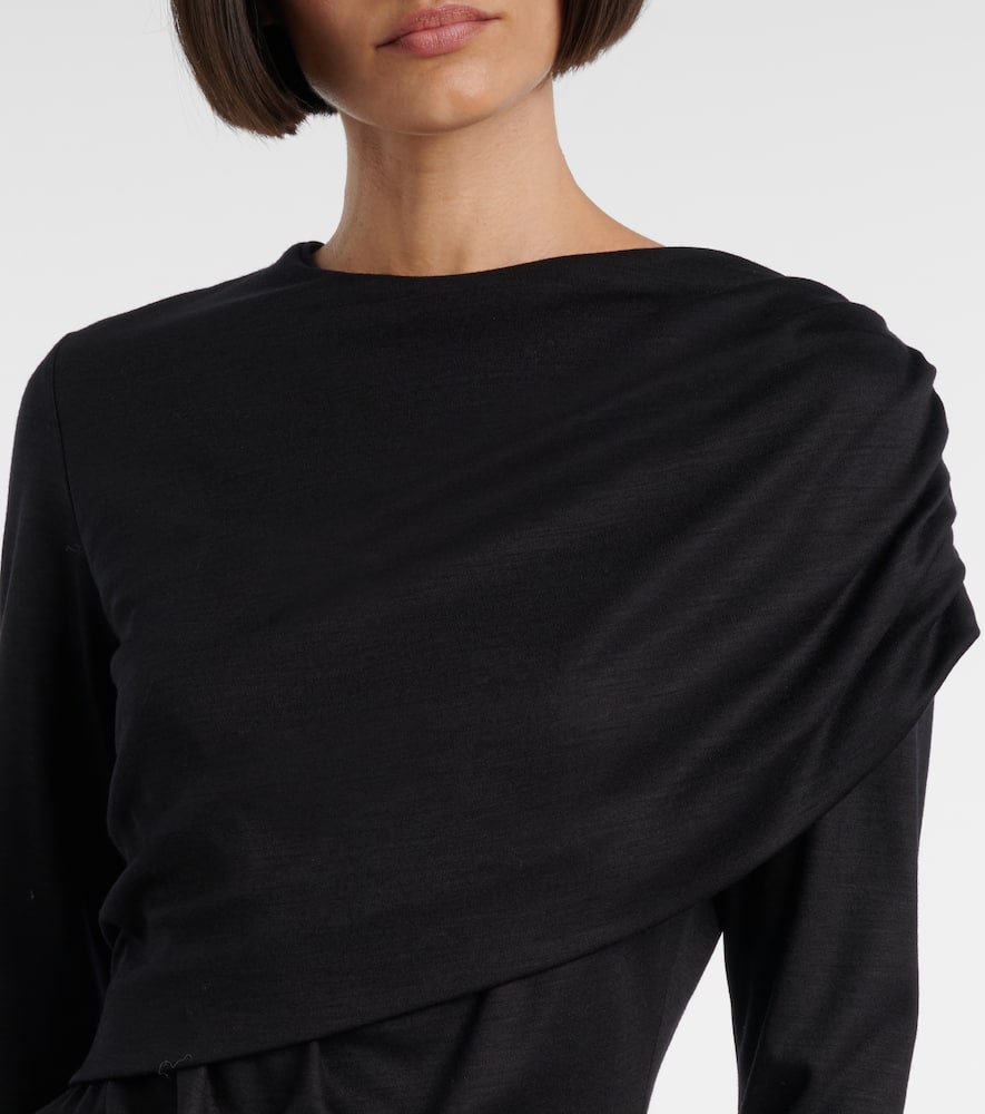 Asna draped virgin wool top