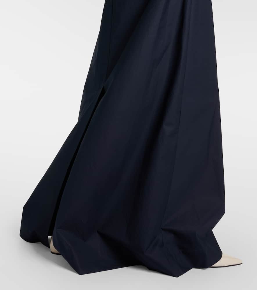 Mid-rise cotton maxi skirt