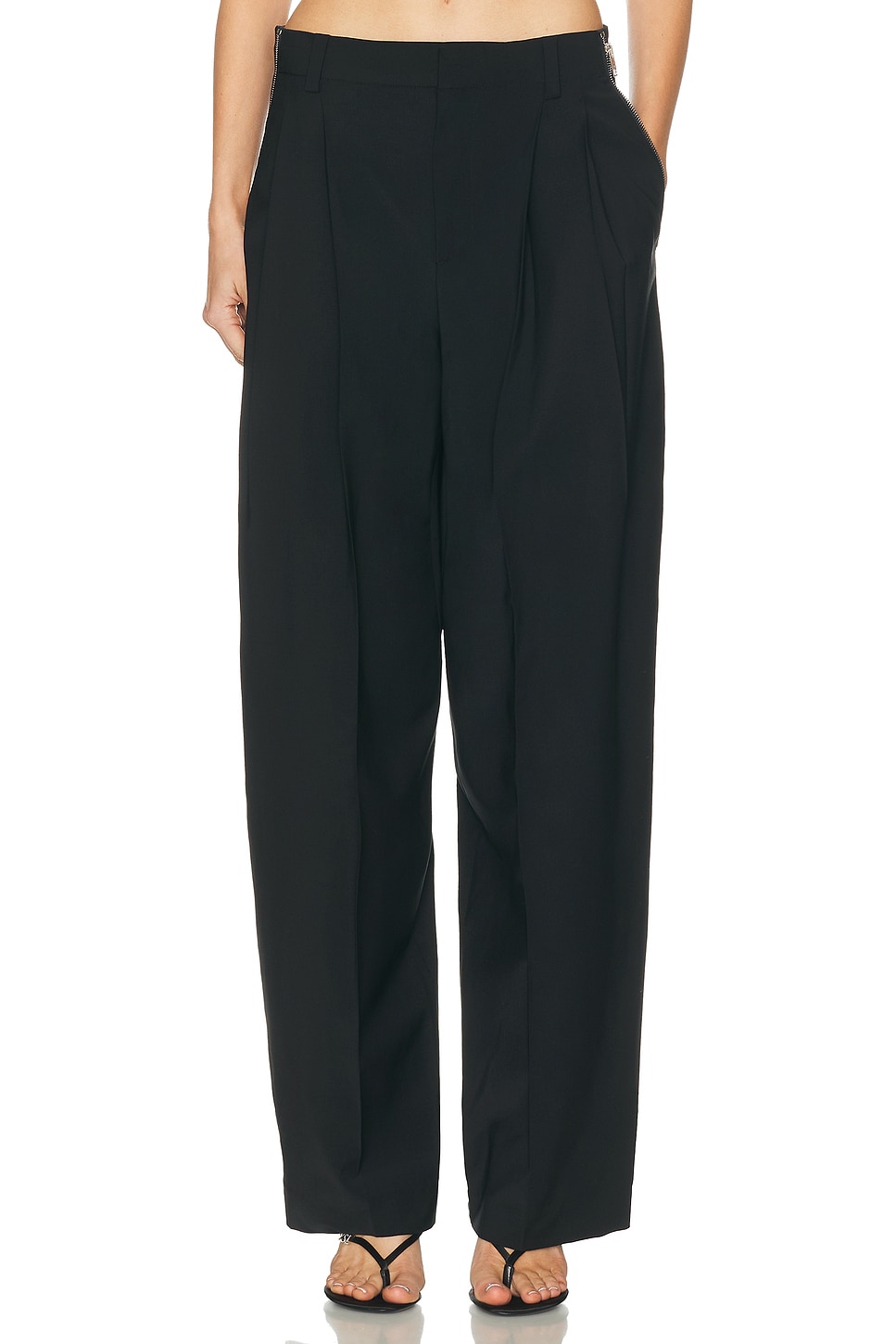 Alexander Wang Mid Rise Tailored Pant in Black - Black. 2 also