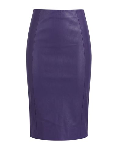 Woman Midi skirt Purple Size 6 Lambskin