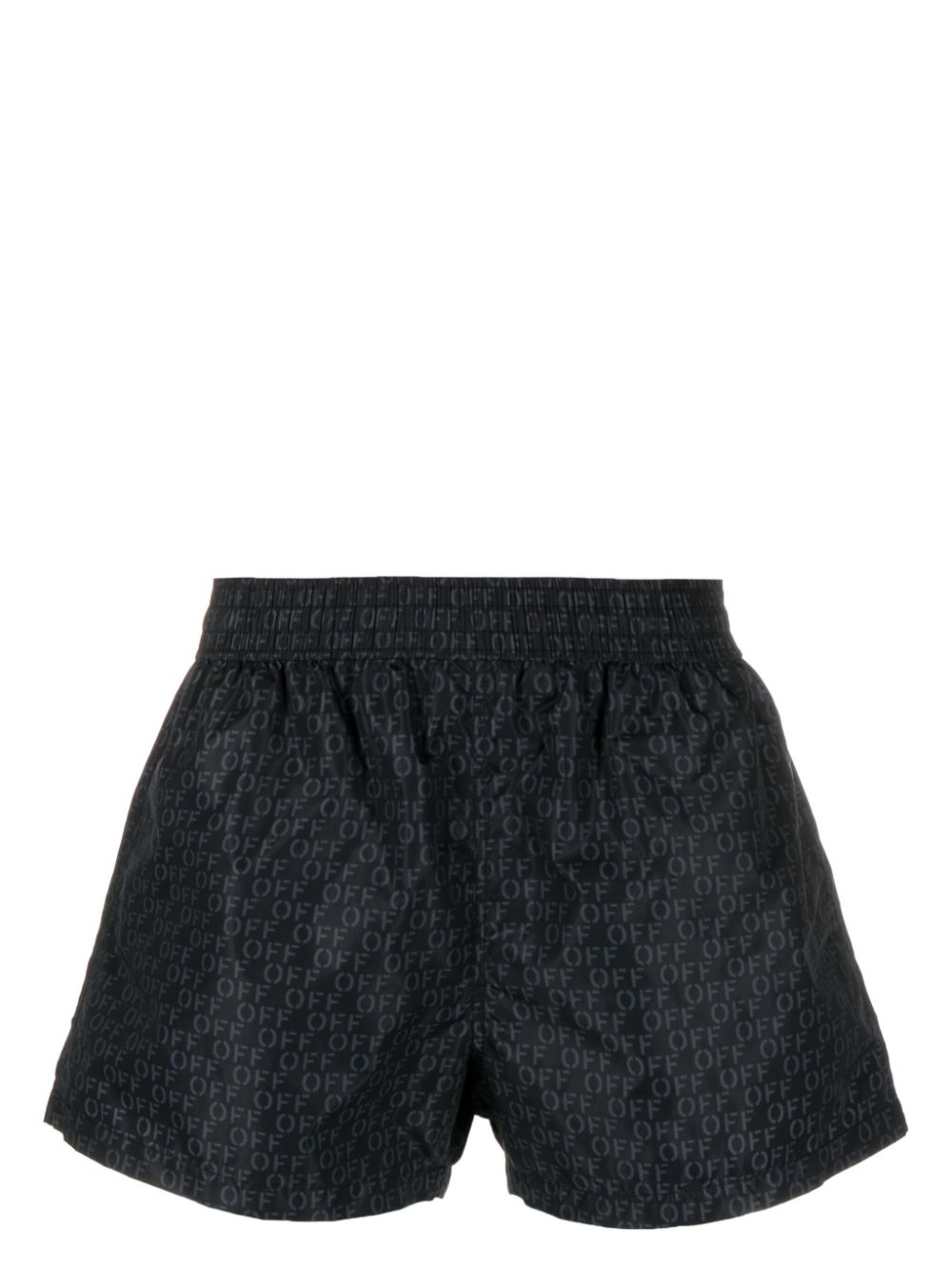 Monogram-print swim shorts - Black