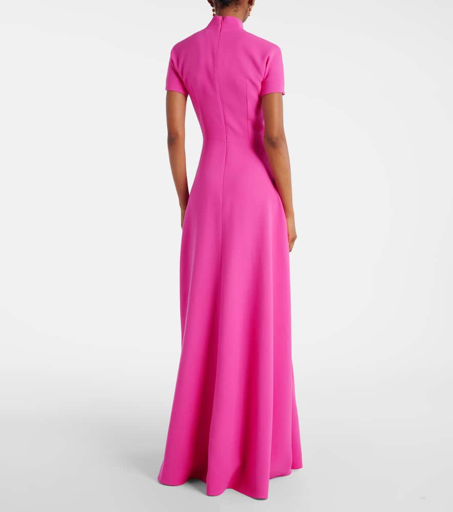 Malinda wool crêpe gown