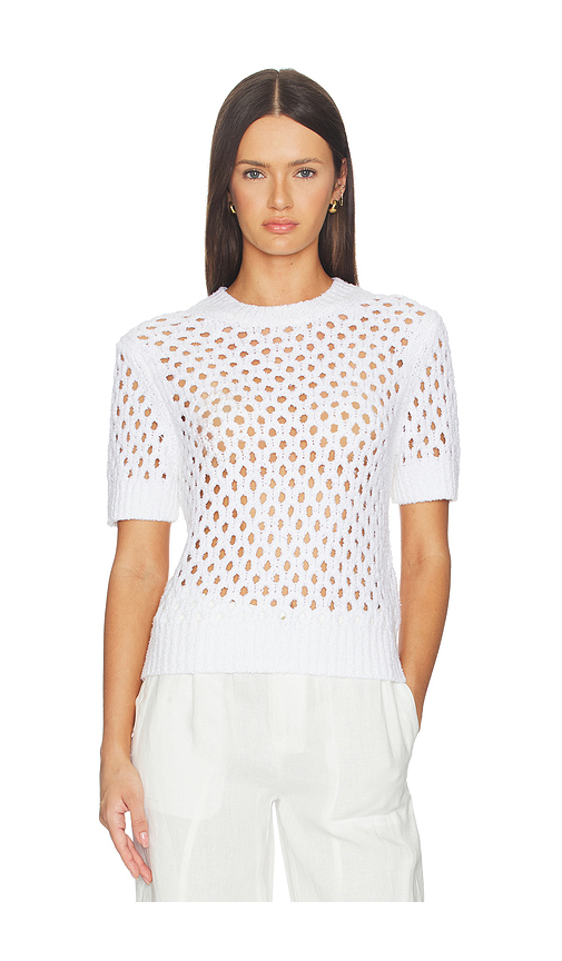 Vince Honeycomb Boxy Tee in Optic White. XS also in S