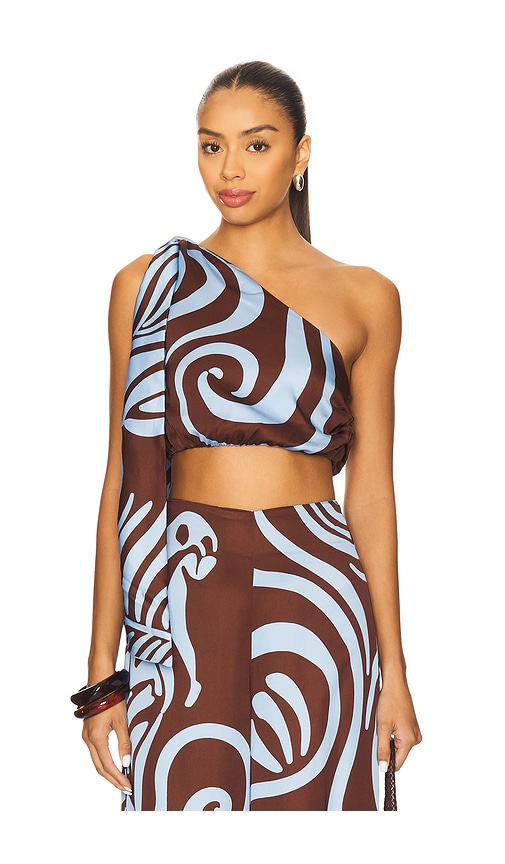 Eugenia Fernandez Dara Top in Brown.  S. Also in L