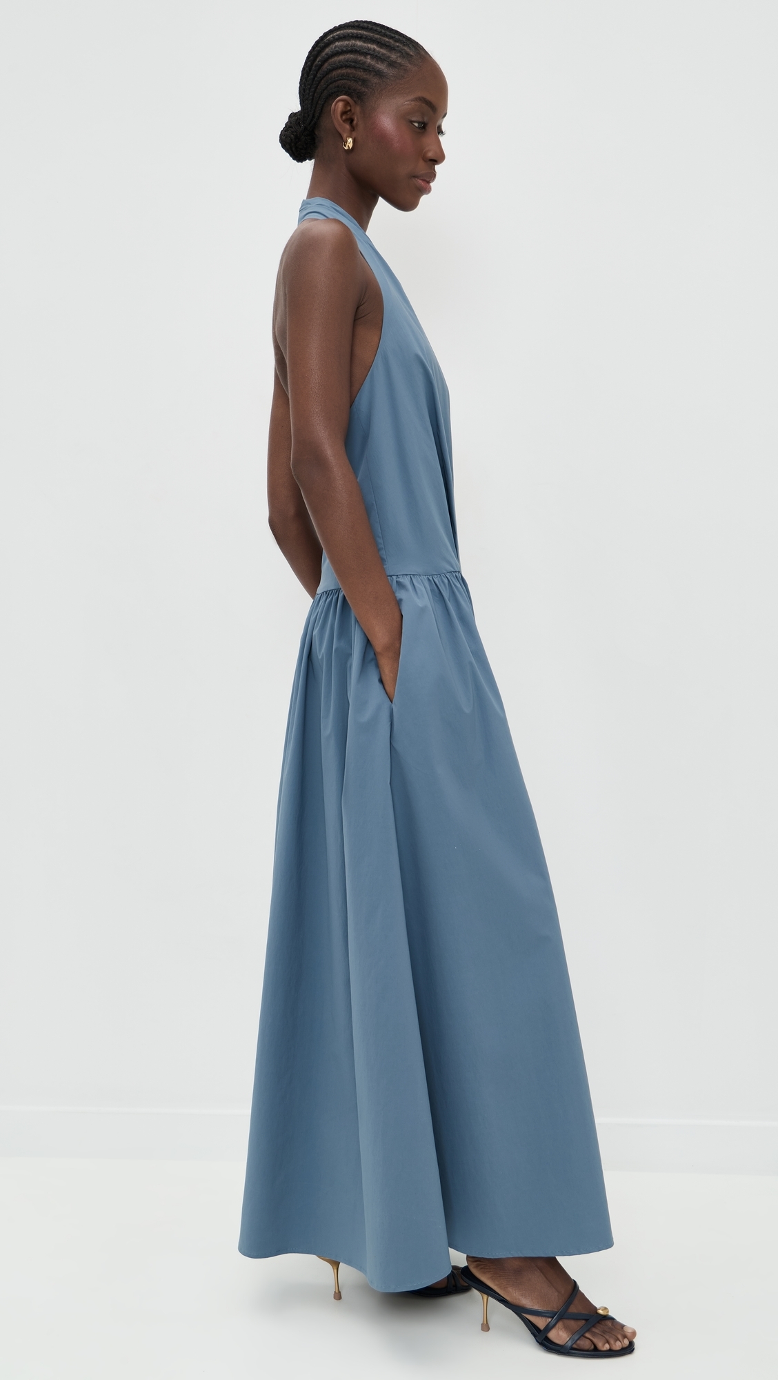 Dante Maxi Dress Steel Blue