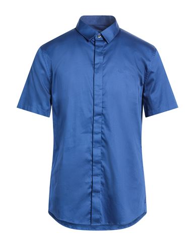 Man Shirt Bright blue Size XS Cotton, Elastane