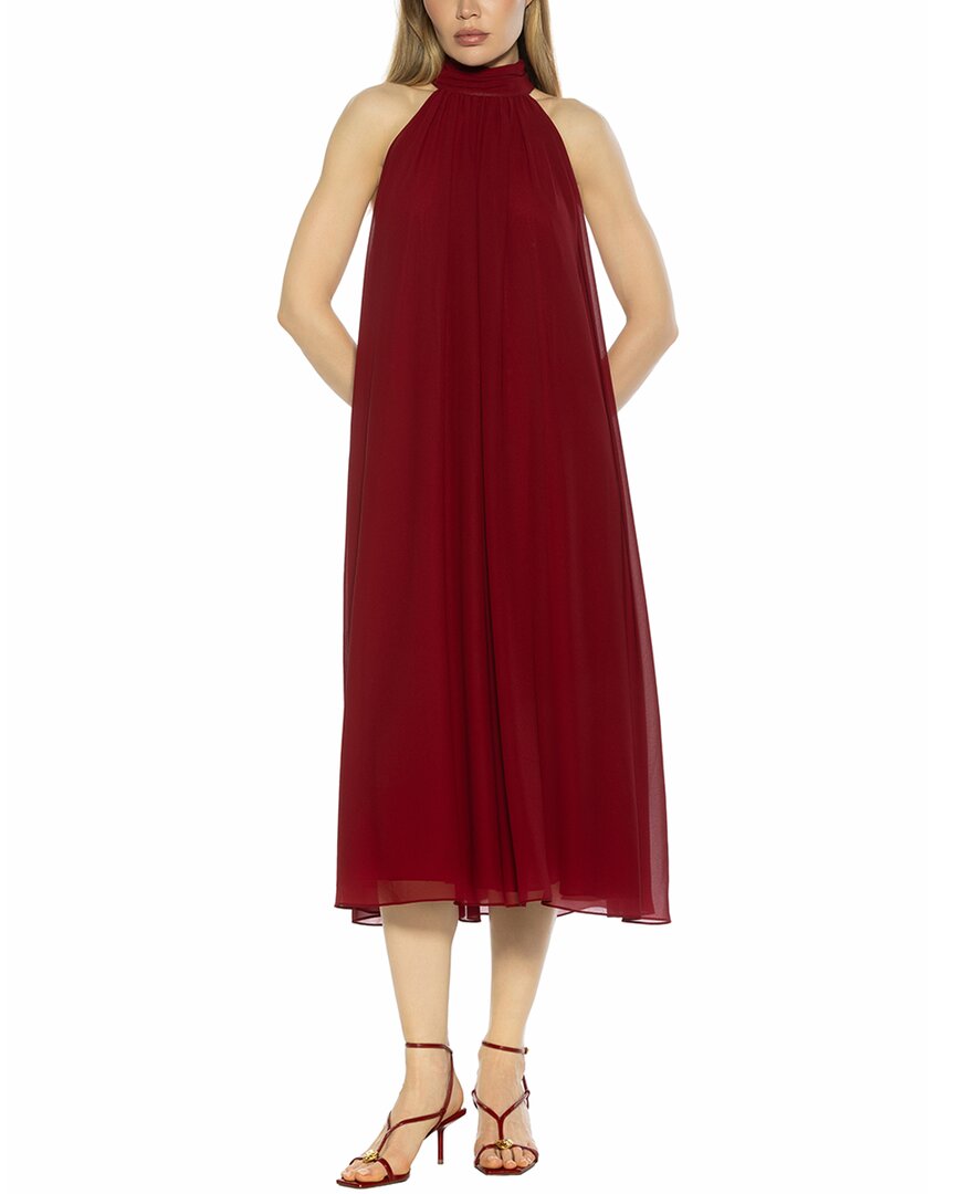Suri Mock Neck Halter Midi Flowy Dress