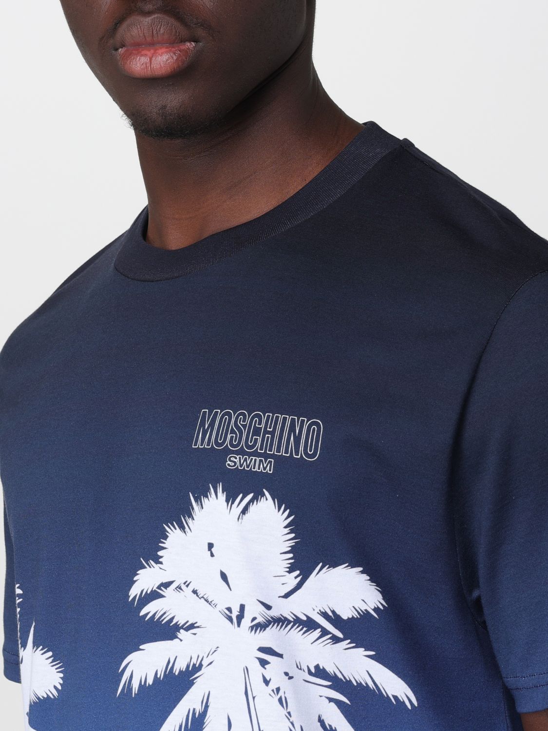 Graphic Print Cotton T-shirt with Contrast Logo