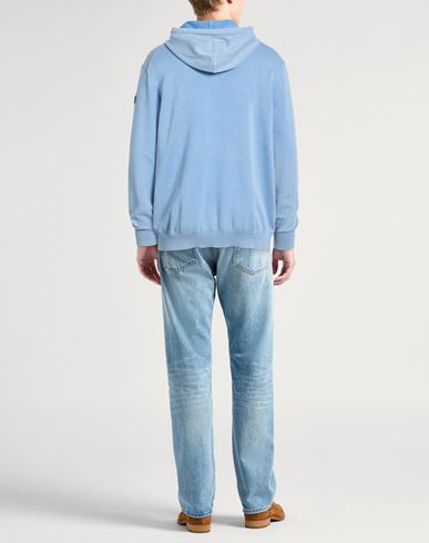 Man Sweater Sky blue Size XL Cotton
