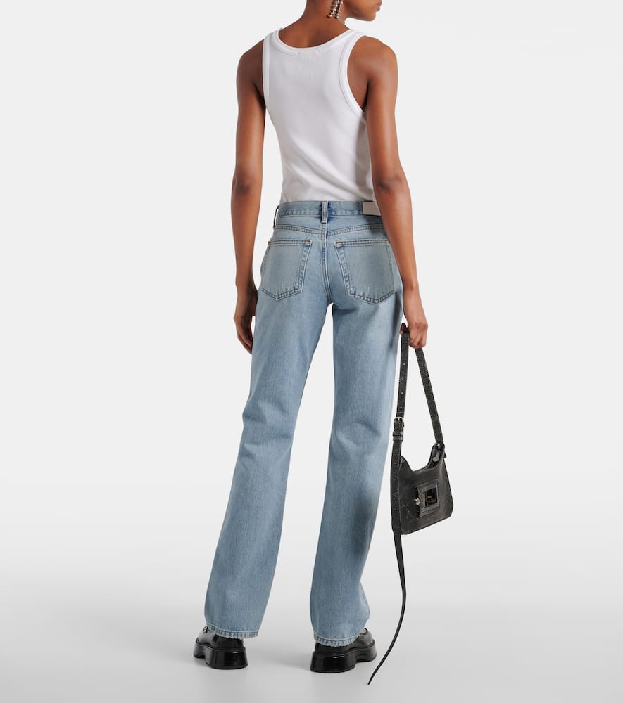 Easy mid-rise straight jeans
