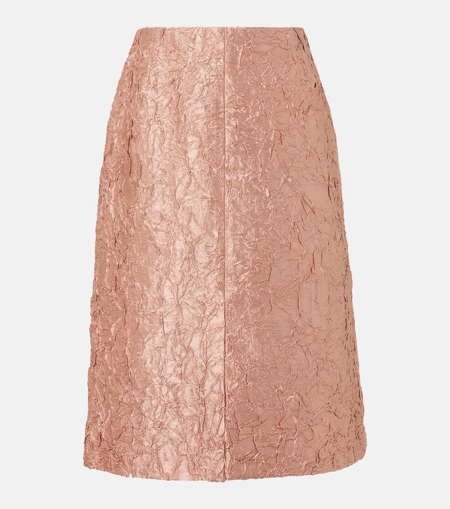 Lamé midi skirt