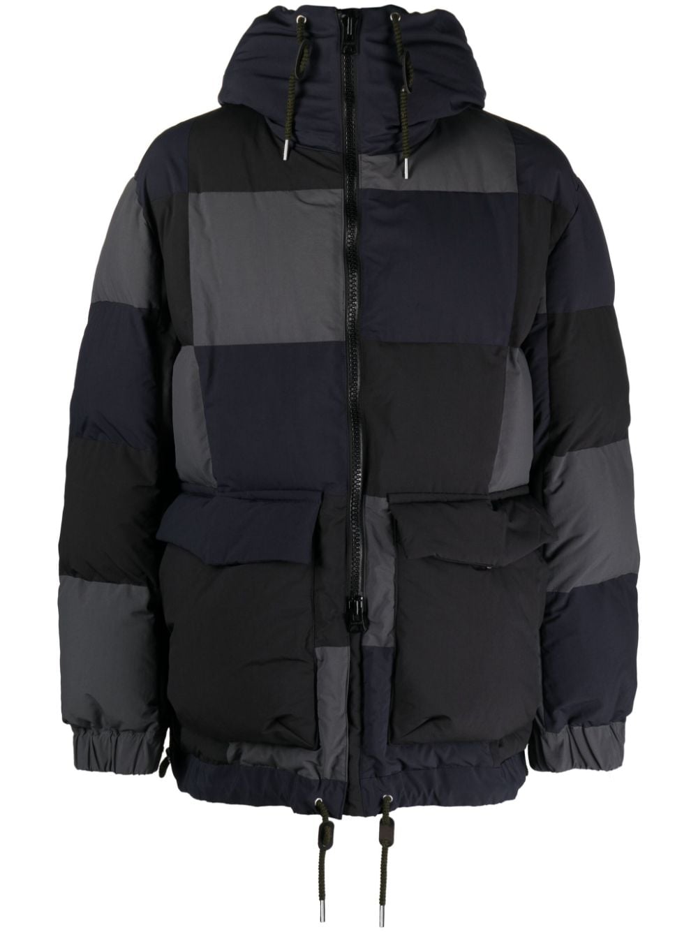 - Patchwork Padded Down Jacket