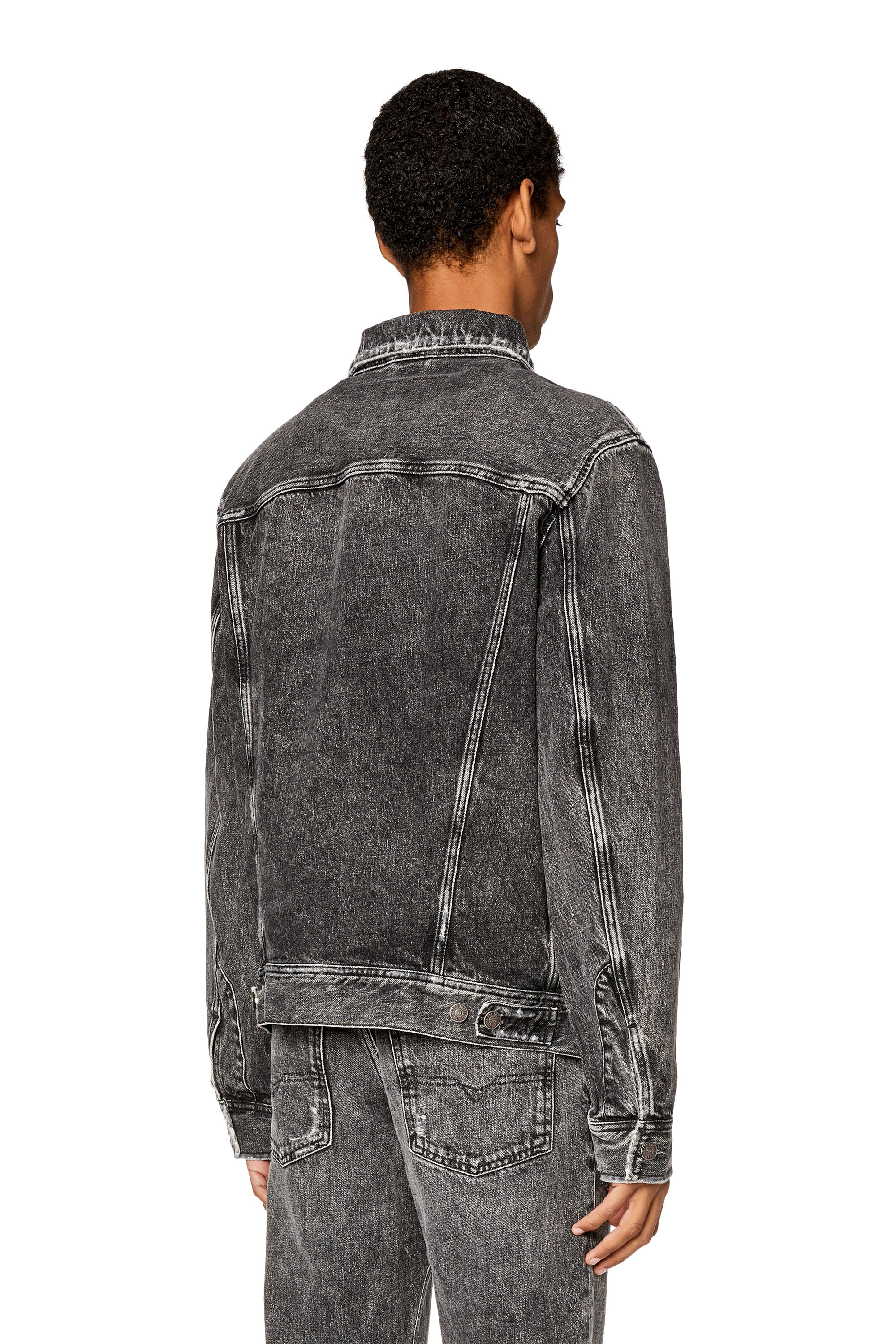 D-Barcy-S1 denim trucker jacket - Black