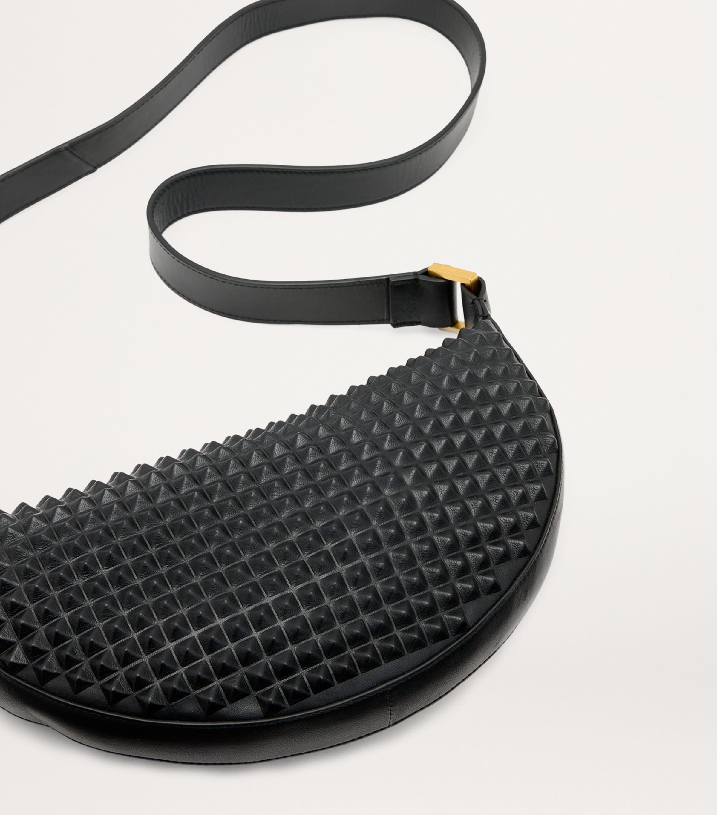 Studded Half Moon Cross-Body Bag