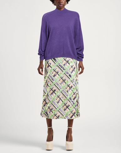 Woman Turtleneck Purple Size ONESIZE Viscose, Polyester, Polyamide