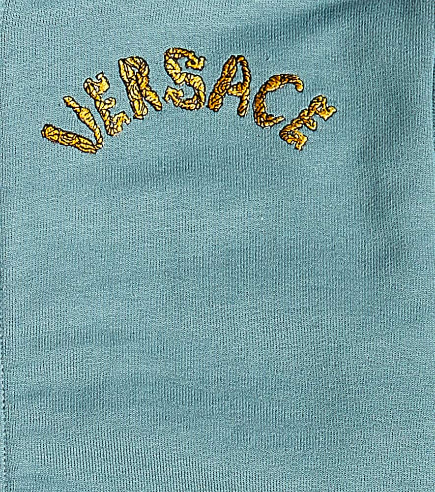 Versace Kids Logo cotton fleece hoodie