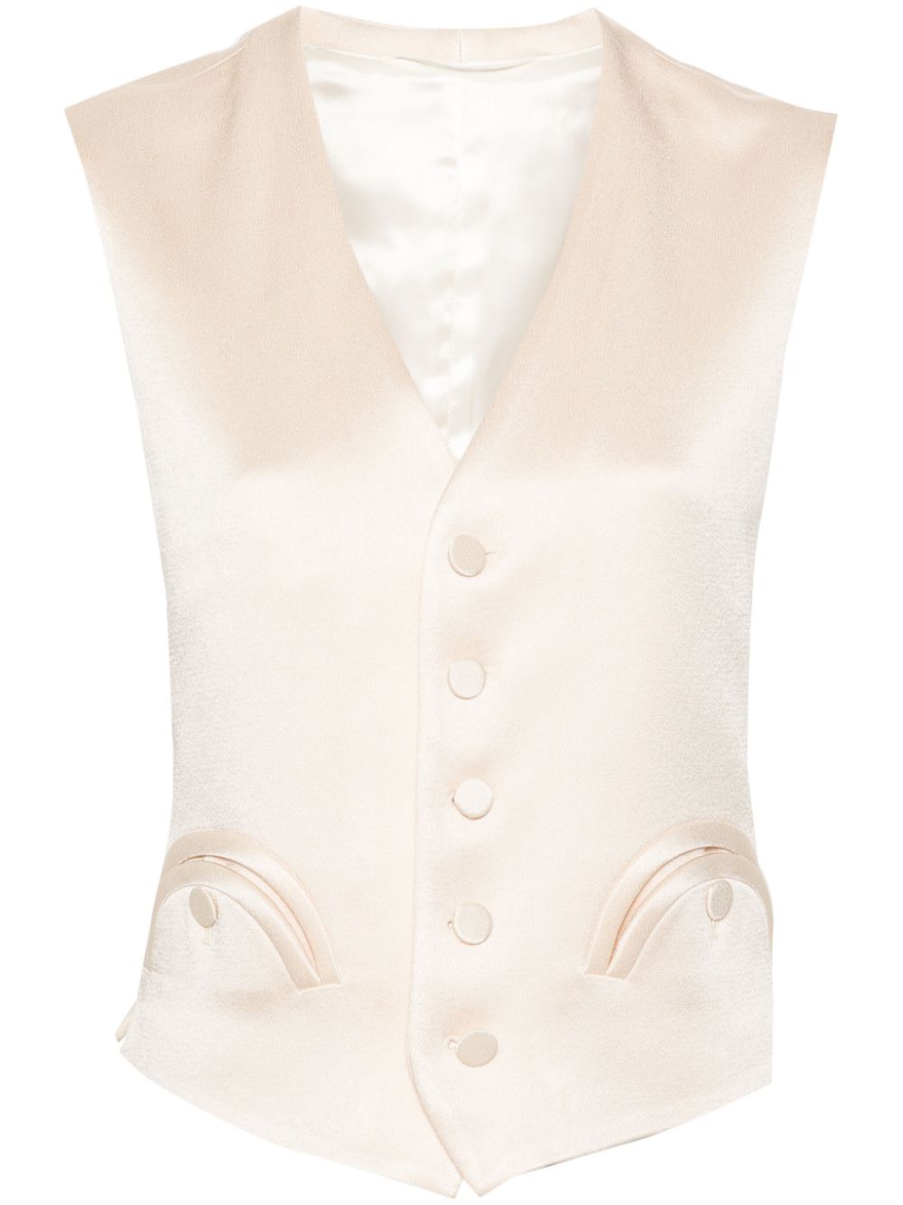 Novalis Feral satin gilet - Neutrals
