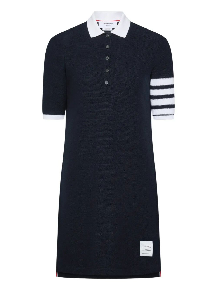4-Bar Cotton PiquÉ Polo Dress