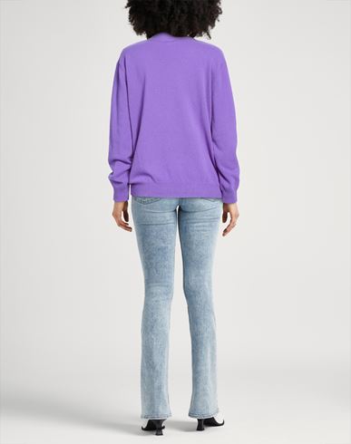 Woman Turtleneck Mauve Size L Wool, Cashmere