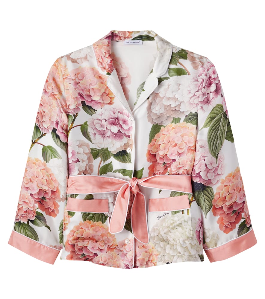 Floral silk shirt