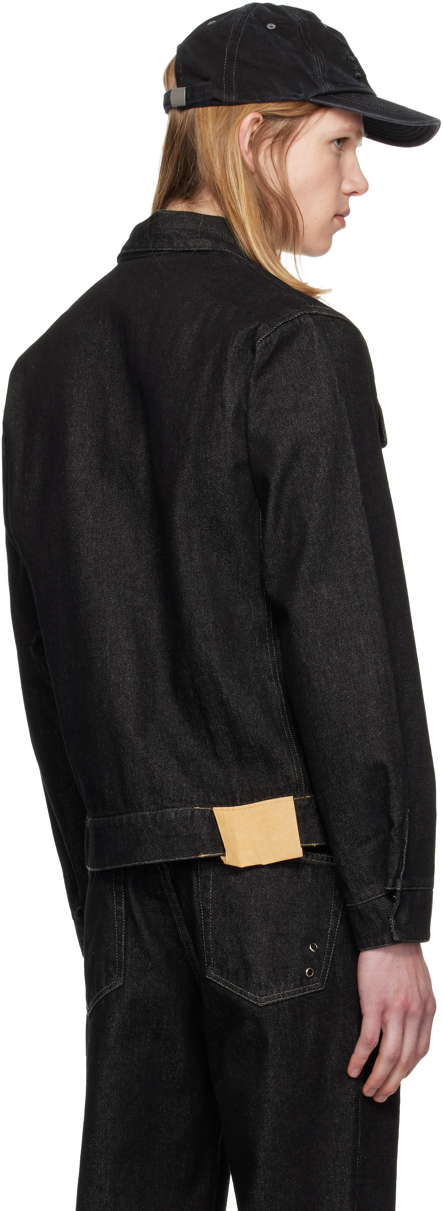 Black Blouson Denim Jacket