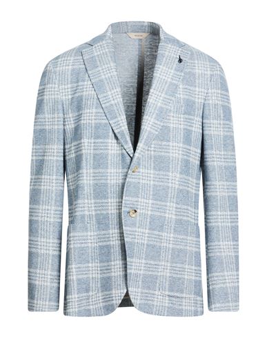 Man Blazer Slate blue Size 44 Linen, Cotton, Polyester