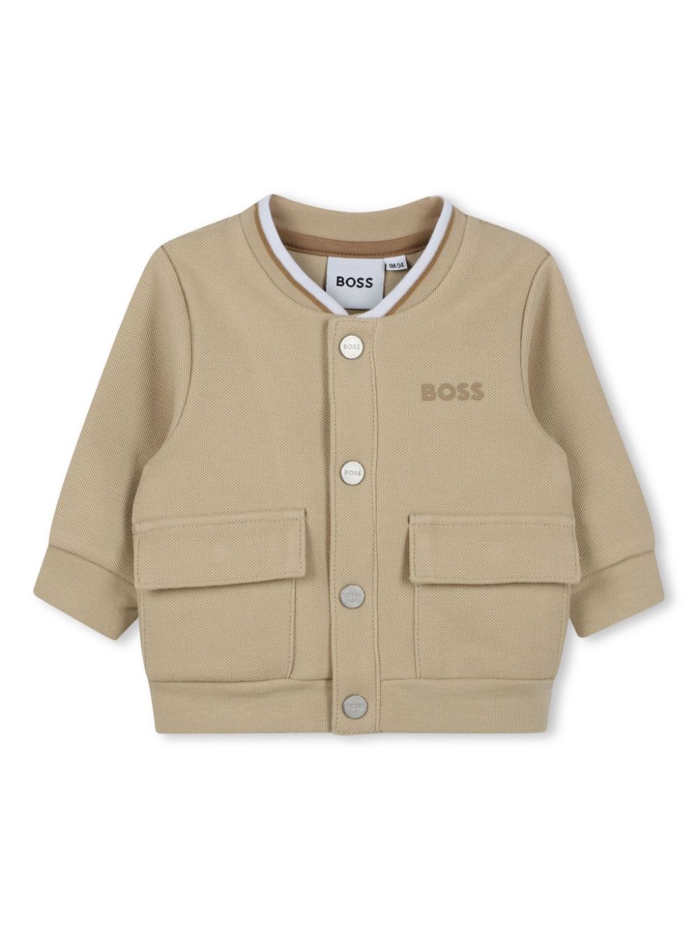 Logo-embroidered trousers set - Neutrals