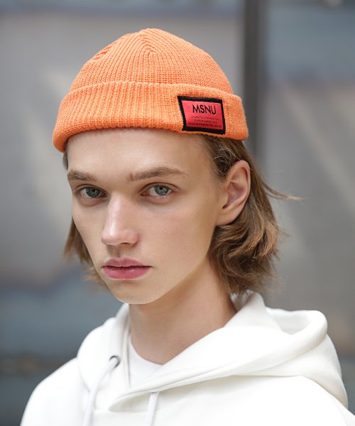 MSNU Label Short Beanie MFEAC002-OR