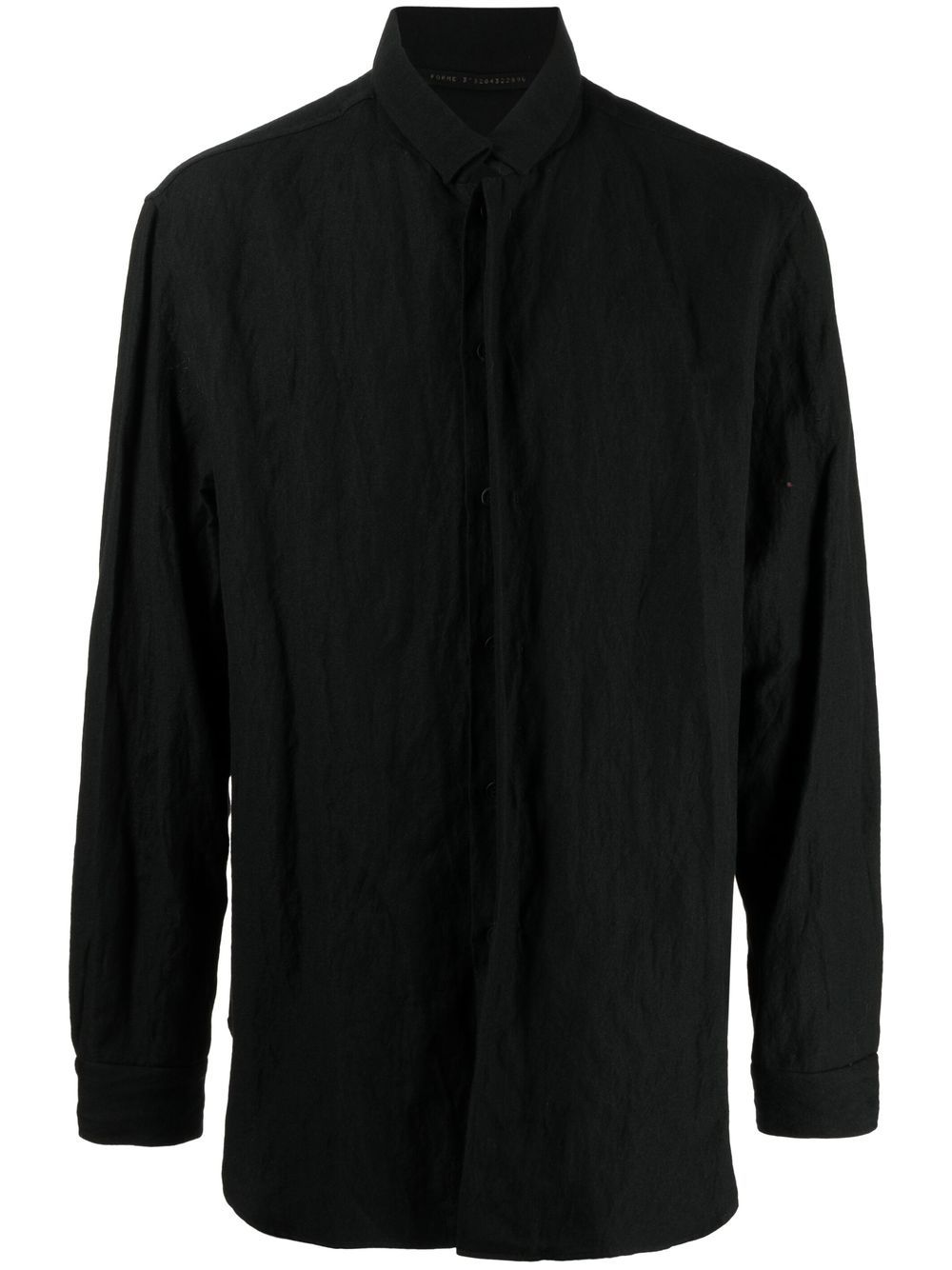 Button-up long-sleeved shirt - Black
