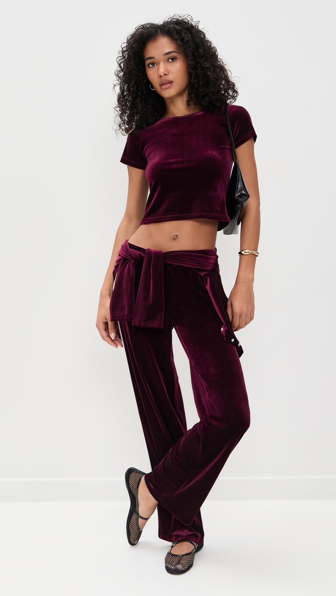 Eloise Velvet Tee Navy