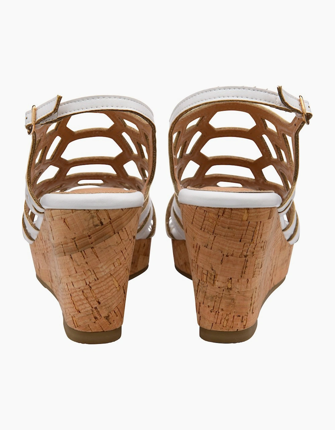 Lotus Women's Rhi Womens Wedge Sandals - White Synth