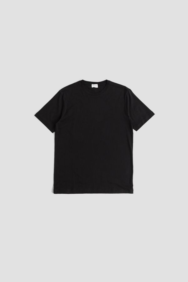 Peruvian Pima Cotton Crew Neck T-Shirt — Black