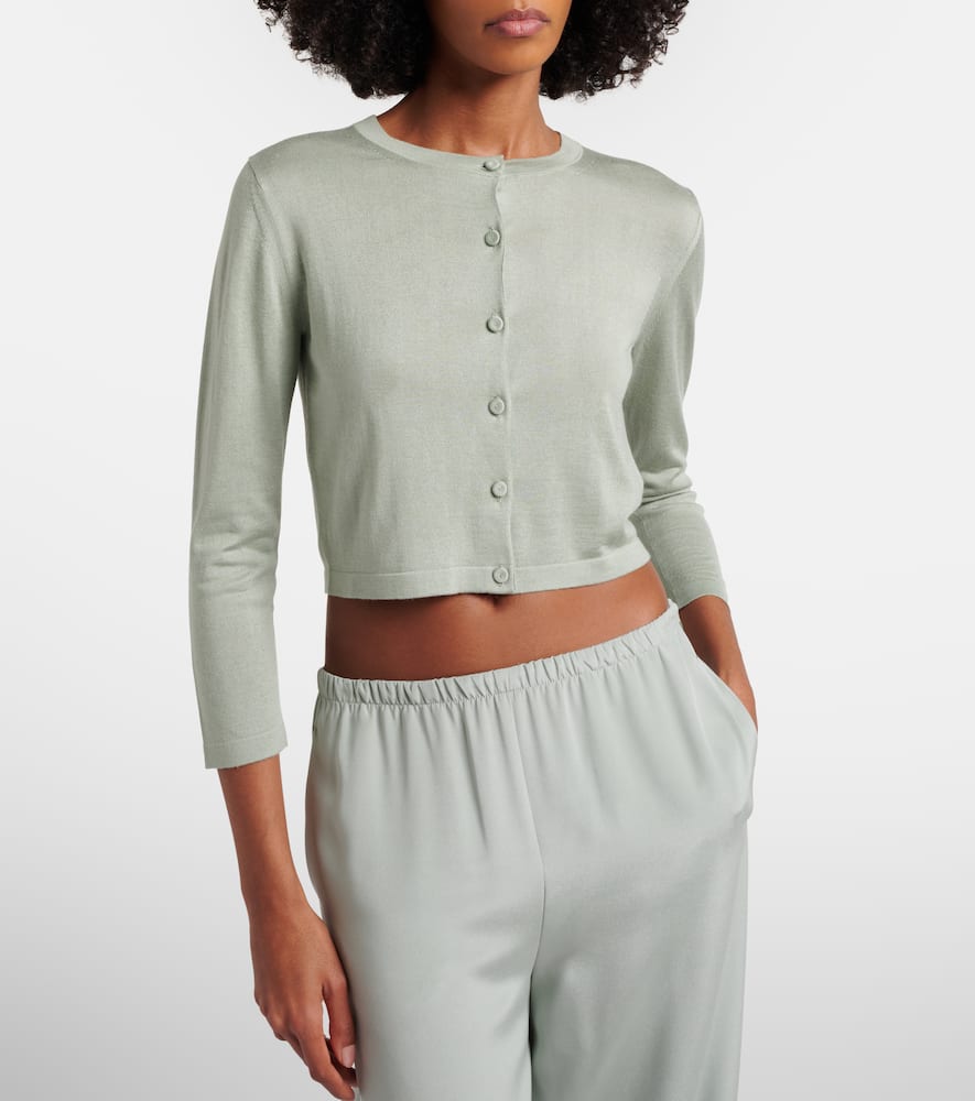 Faretra silk and cashmere cardigan