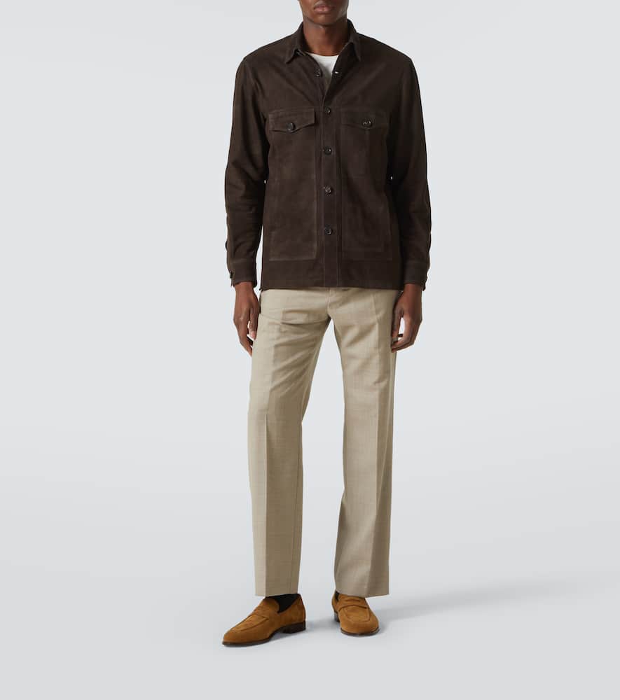 Suede field jacket