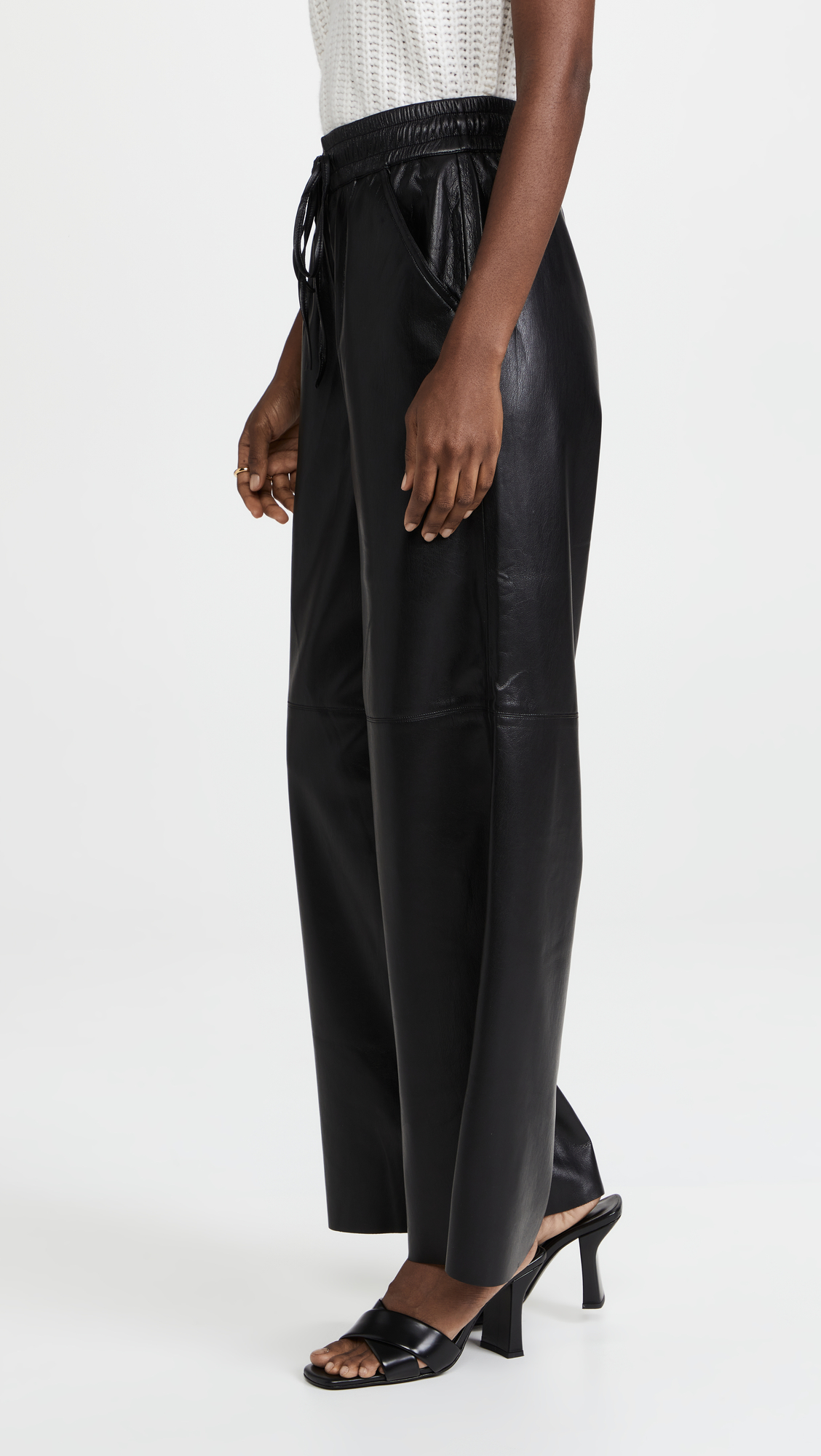 Leather Wide Leg Pants