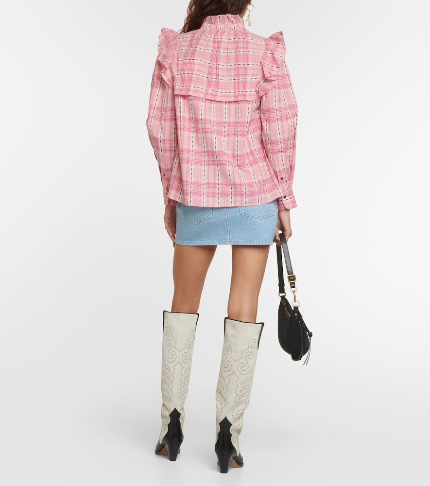 Marant Etoile Idety checked cotton blouse