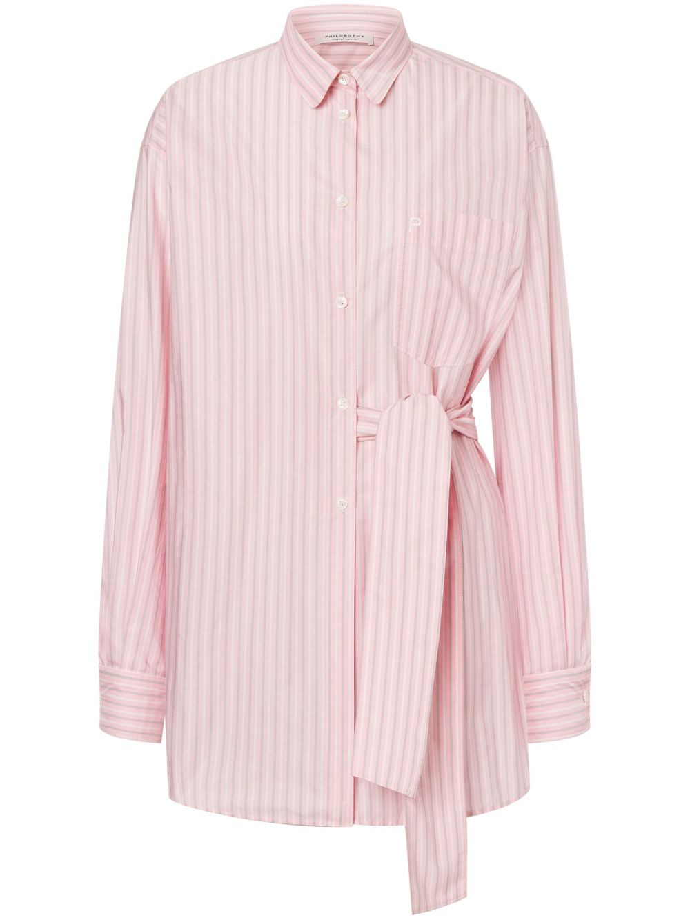 Striped shirt dress - Blue