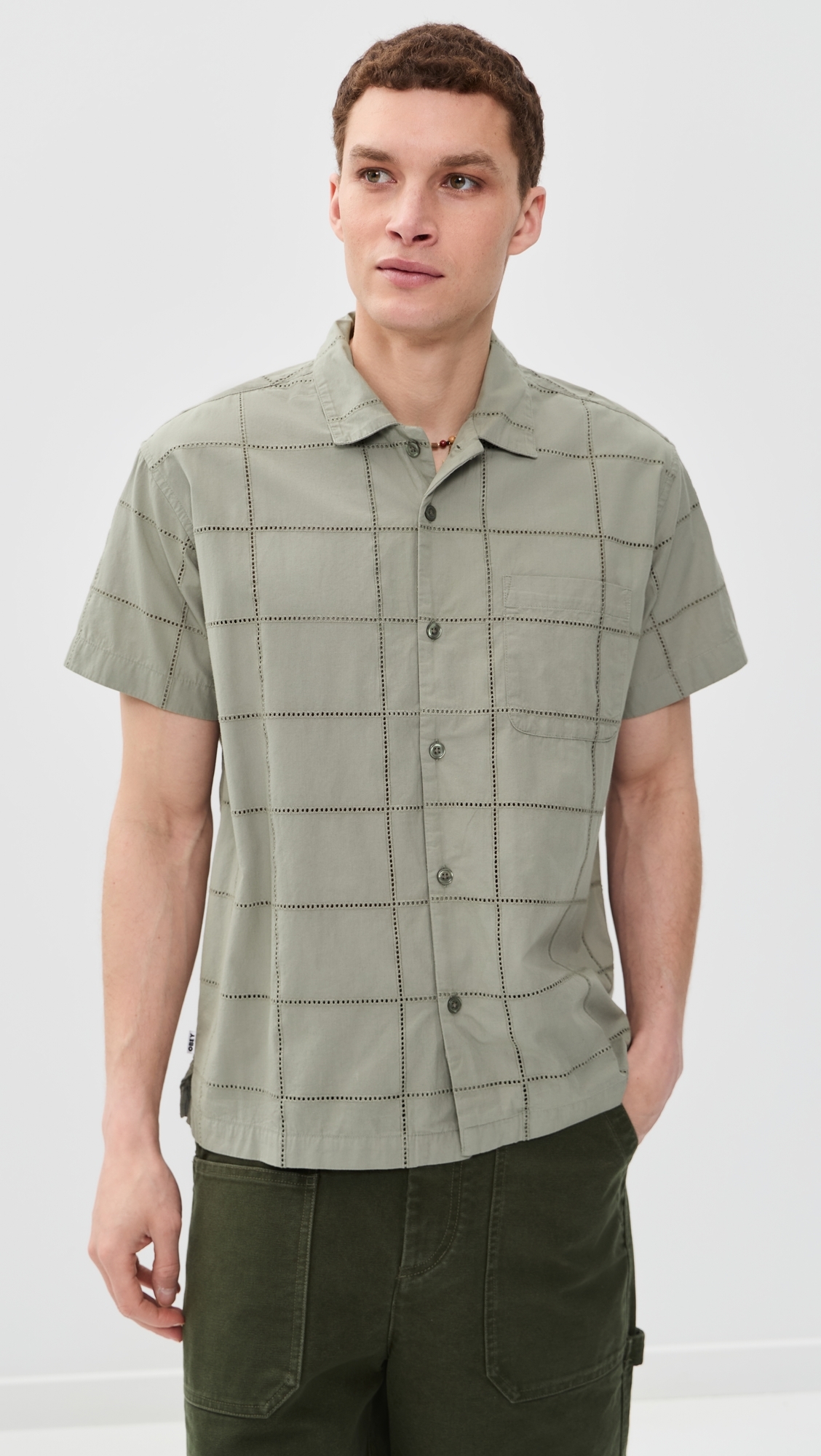 Angelo Woven Top Dried Sage