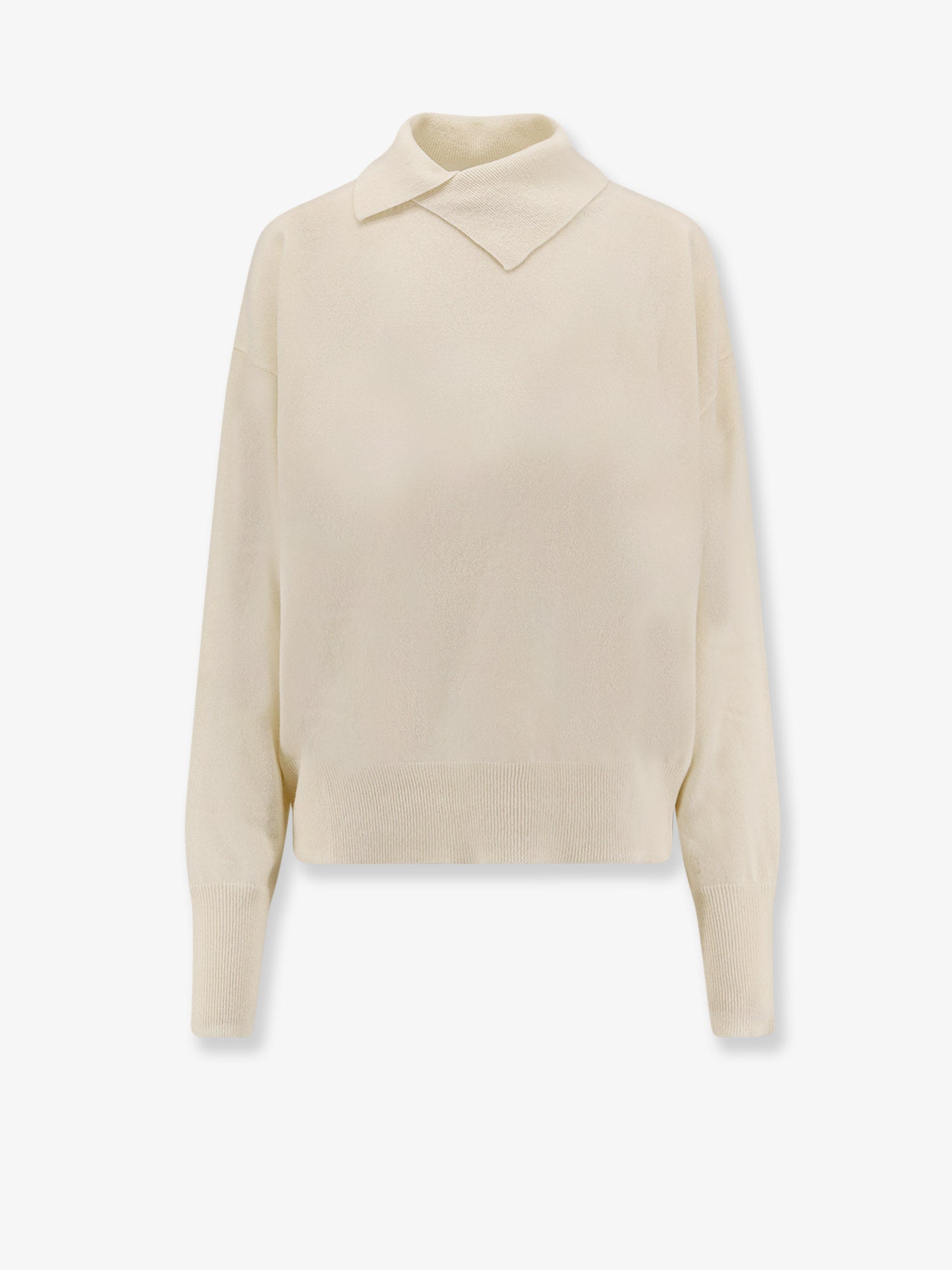 Wool Turtleneck Sweater — White