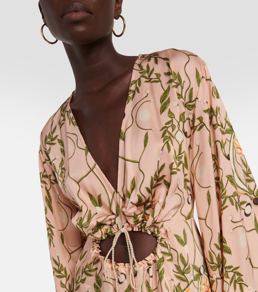 Francisca Lunar printed cutout maxi dress