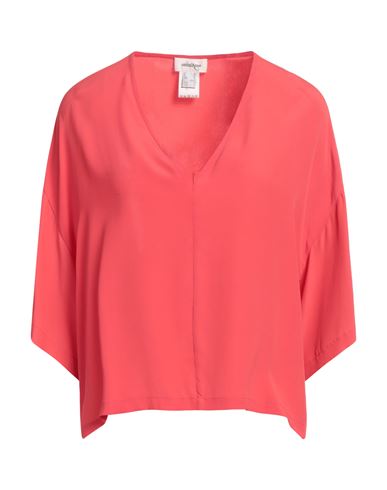 Woman Top Red Size 10 Acetate, Silk