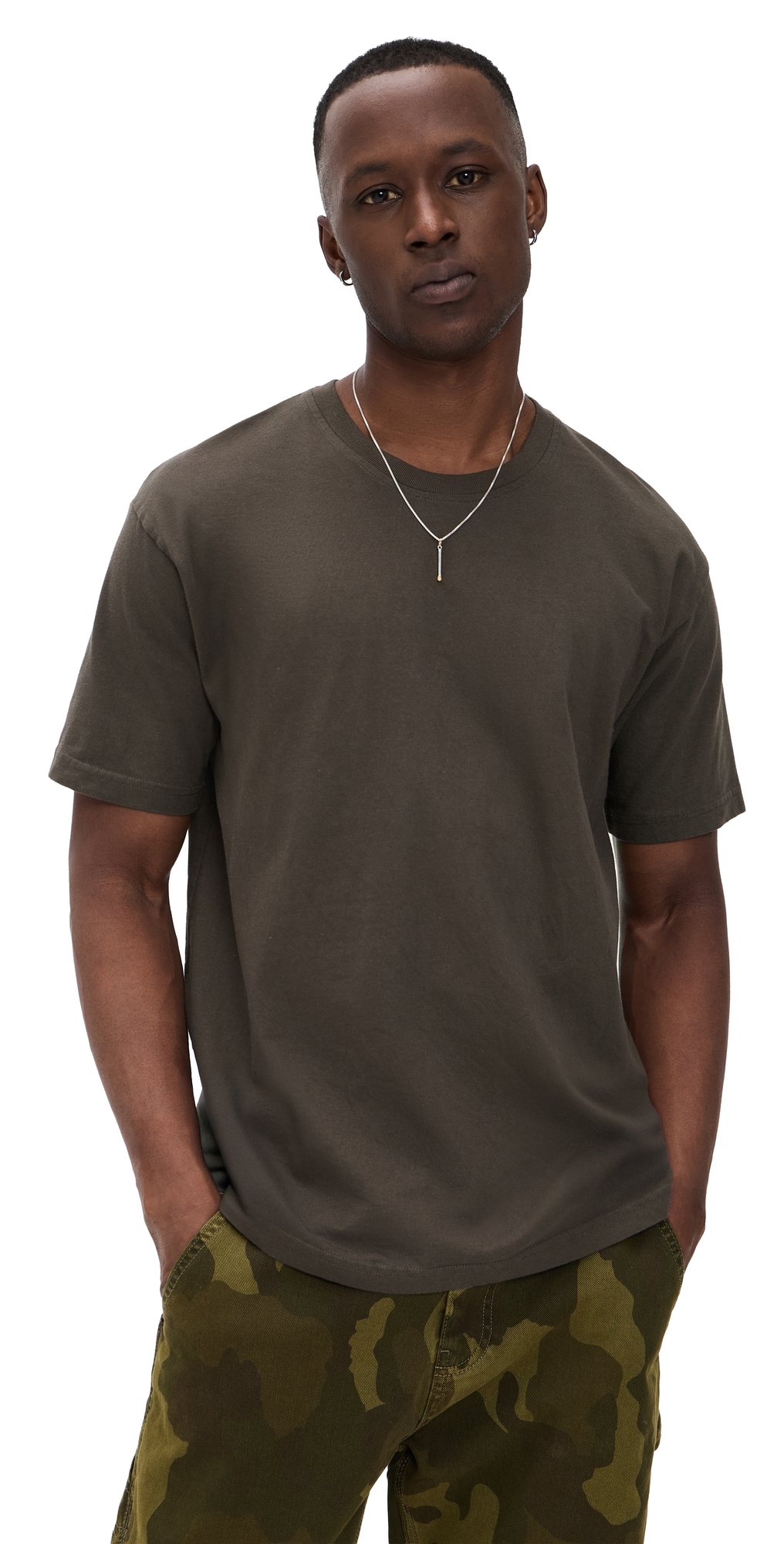 Crew T-shirt Brown