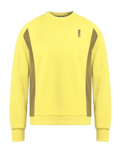 Man Sweatshirt Lime green Size L Polyester, Viscose, Elastane
