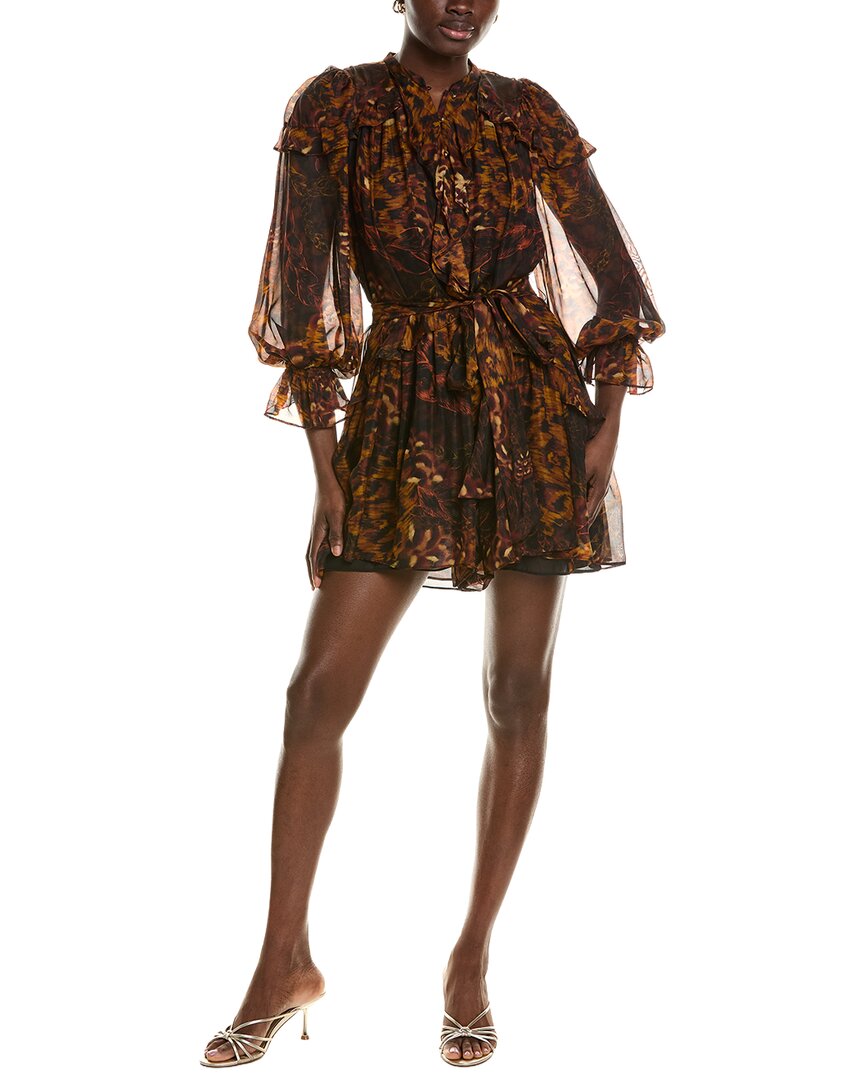 Silk-Blend Mini Dress