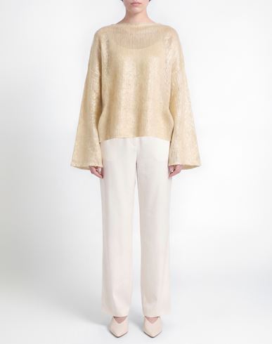 Collection Privēe? Woman Sweater Gold Size 8 Acrylic, Polyamide, Mohair wool