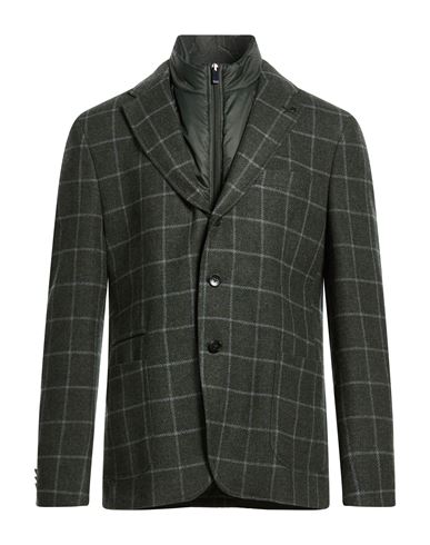 Man Blazer Dark green Size 42 Cotton, Virgin Wool, Cashmere