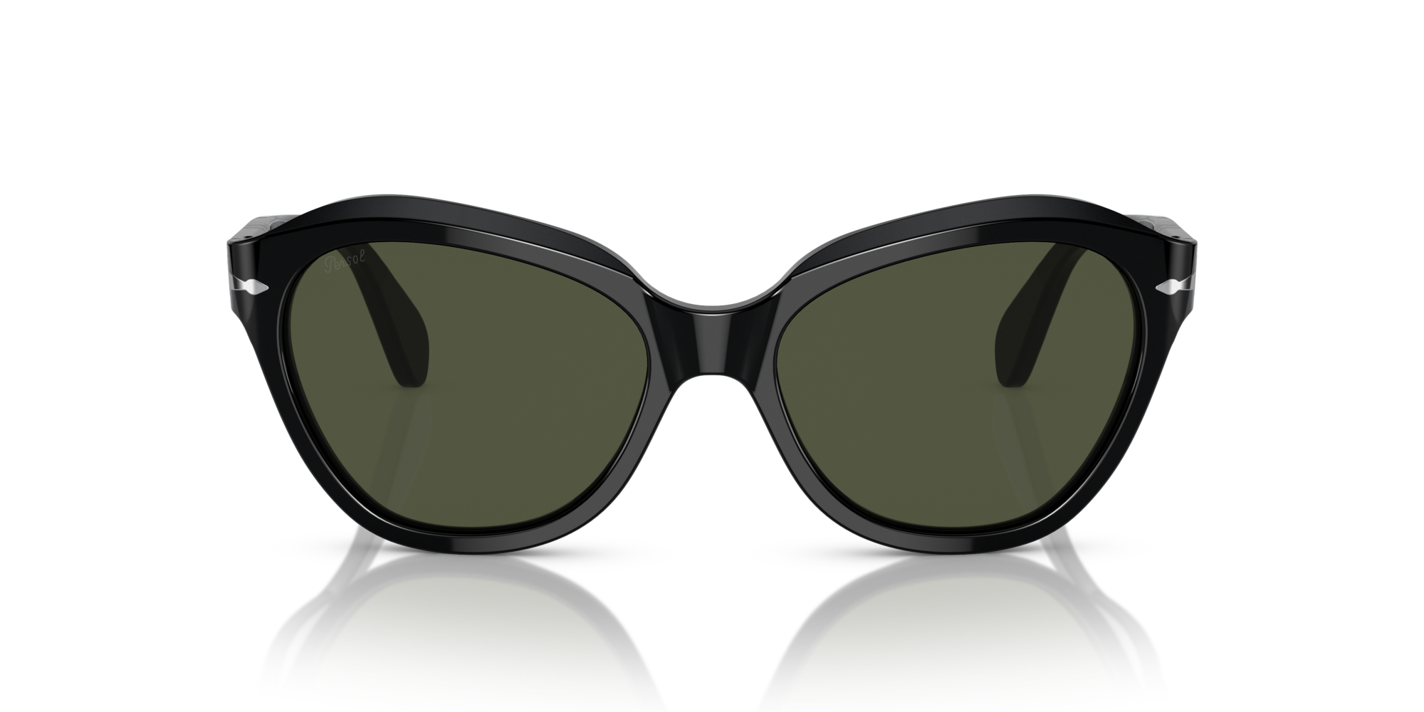 Persol Woman Persol PO0582S 95/31 Sunglasses Acetate Black Green Cat Eye Norma